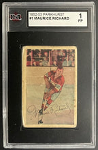 Load image into Gallery viewer, 1952-53 Parkhurst Hockey Cards Full Set NHL Horton Rookie RC Graded x10 KSA 1-4