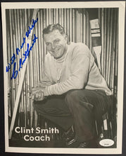 Load image into Gallery viewer, Autographed Clint Smith B&W Photo New York Rangers JSA NHL Hockey Vintage Signed