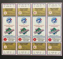 Load image into Gallery viewer, 1989 MLB Baseball Toronto Blue Jays World Series Phantom Tickets Strip of 4