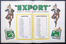 Load image into Gallery viewer, 1968 CFL Football Complete Program Hamilton Tiger-Cats Saskatchewan Roughriders