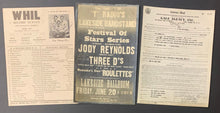 Load image into Gallery viewer, 1957 Three D's Rock Band Autographed WHIL Record Chart + Contract + Playbill