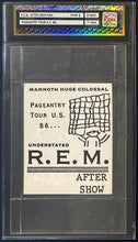 Load image into Gallery viewer, 1986 R.E.M. After Show Pass Pageantry Concert Tour U.S. iCert Vintage Music