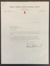 Load image into Gallery viewer, Eddie Collins Autographed Signed Typed Letter 1943 Boston Red Sox MLB HOFer JSA