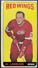 Load image into Gallery viewer, 1964-65 Vintage Detroit Red Wings Al Langlois Topps Tallboy NHL Hockey Card