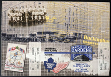 Load image into Gallery viewer, 1996 Toronto Maple Leafs 65th Anniversary Of Maple Leaf Gardens Full Ticket NHL