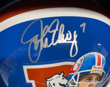 Load image into Gallery viewer, John Elway Signed Hand Painted Full Size NFL Football Broncos Helmet 1/1 Beckett