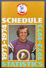 Load image into Gallery viewer, 1972-73 Rare WHA Statistics + 73/64 Schedule Sked World Hockey Association
