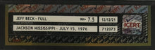 Load image into Gallery viewer, 1976 Jeff Beck iCERT Authenticated Concert Graded 7.5 Full Unused Ticket