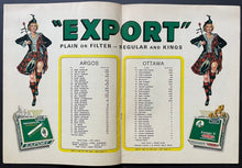 Load image into Gallery viewer, 1967 CNE Stadium CFL Football Program Toronto Argonauts vs Ottawa Rough Riders