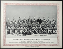 Load image into Gallery viewer, 1933/34 Detroit Red Wings Original CCM Photo NHL Regular Season Champions