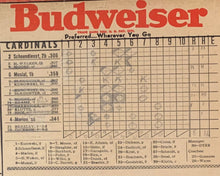 Load image into Gallery viewer, 1946 Sportsman's Park Scorecard Brooklyn Dodgers vs St. Louis Cardinals MLB