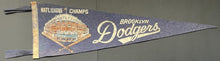 Load image into Gallery viewer, Circa Late 1940s Brooklyn Dodgers National League Champions Pennant MLB Baseball
