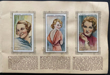 Load image into Gallery viewer, 1934 Vintage John Player Tobacco Cigarette Cards Album Of Film Stars Original