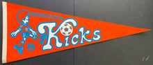 Load image into Gallery viewer, 1970's NASL Minnesota Kicks Full Size Pennant 30" Rare Orange Variation Soccer