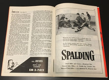 Load image into Gallery viewer, 1954 HARRY LUMLEY Autograph Maple Leafs PROGRAM Toronto vs NYR Vtg Hockey NHL