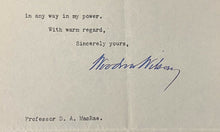 Load image into Gallery viewer, 1908 Signed Letter Autographed 28th United States President Woodrow Wilson JSA