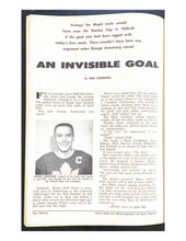 Load image into Gallery viewer, 1961-1962 NHL Hockey Program Toronto Maple Leafs Leaf Gardens Bob Pulford Cover