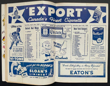 Load image into Gallery viewer, 1950 Stanley Cup Final Game 3 Program Detroit Red Wings Maple Leaf Gardens NHL
