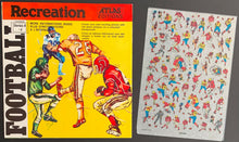 Load image into Gallery viewer, Circa 1969 Football Decal Set + Booklet Vintage Fold Out Atlas Editions