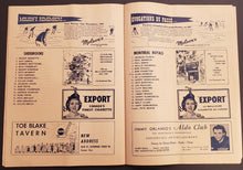 Load image into Gallery viewer, 1953 Forum Sports Magazine Program Montreal Royals vs Sherbrooke Phoenix Hockey