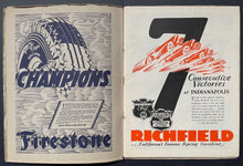 Load image into Gallery viewer, 1929 Indy 500 Unscored Program Ray Keetch Indianapolis Motor Speedway Racing VTG