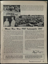 Load image into Gallery viewer, 1948 Indianapolis 500 Mile Race Program Supplement Floyd Clymer