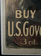 Load image into Gallery viewer, 1917 Original Vintage WWI US Government 3rd Liberty Loans War Propaganda Poster