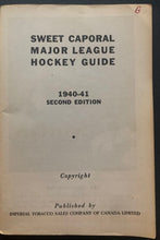Load image into Gallery viewer, 1940/1941 NHL Hockey Guide Sweet Caporal Cigarettes Promotional Program Vintage