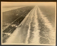 Load image into Gallery viewer, 1930 Daytona Ocean Beach Speedway Photo Cars Racing AERIAL View Vintage Picture