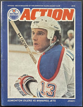 Load image into Gallery viewer, 1983 Edmonton Oilers Program Wayne Gretzky Hat Trick 40th Goal Hockey NHL VTG