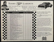 Load image into Gallery viewer, 1993 Terry Labonte Signed Racing Promo Photo Card Autographed NASCAR HOF