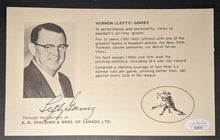 Load image into Gallery viewer, Lefty Gomez MLB HOFer Autographed Program Page 1975 City Of Brantford Sports JSA