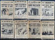 Load image into Gallery viewer, 1954 Vintage Topps Scoop 47 Card Starter Set Historic Moments + Headlines