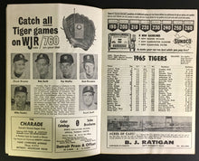Load image into Gallery viewer, 1965 MLB Baseball Detroit Tigers Program vs Kansas City Royals Tiger Stadium