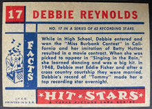 Load image into Gallery viewer, 1957 Topps Hit Stars Trading Card Debbie Reynolds #17 Non Sports Vintage