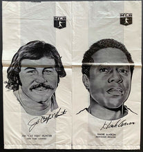 Load image into Gallery viewer, Vintage MLB Superstar Lunch Bags x2 Catfish Hunter / Fred Lynn + Hank Aaron
