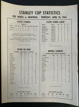 Load image into Gallery viewer, 1966 Detroit Olympia Game 3 Stanley Cup Finals NHL Hockey Program + Ticket