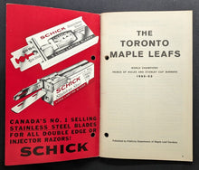 Load image into Gallery viewer, 1963/64 Toronto Maple Leafs Information Book NHL Hockey Media Guide Stanley Cup