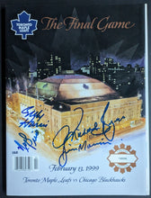 Load image into Gallery viewer, 1999 NHL Toronto Maple Leaf Gardens Autographed Final Game Program Signed x4