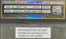 Load image into Gallery viewer, 1978 Vtg Canada Jam Rock Concert Festival Ticket Authenticated Bowmanville Ont