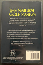 Load image into Gallery viewer, George Knudson The Natural Golf Swing Signed Hardcover Book JSA Autograph PGA