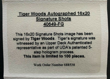 Load image into Gallery viewer, Signed PGA Golf Legend Authentic Autographed Tiger Woods Upper Deck Photo COA