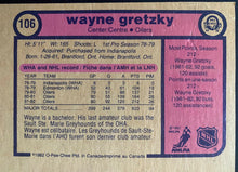 Load image into Gallery viewer, 1982-83 OPC Hockey Card Original Vintage Sheet Wayne Gretzky #106 O-Pee-Chee NHL