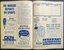 Load image into Gallery viewer, 1960 Toronto Maple Leafs Hockey Program Maple Leaf Gardens Gordie Howe NHL VTG