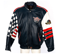 Load image into Gallery viewer, Indy Formula One 2000 US Grand Prix Limited-Edition Leather Jacket + Cap VTG