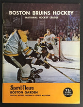 Load image into Gallery viewer, 1972 Boston Garden NHL Hockey Program Pittsburgh Penguins Bruins Esposito Cover