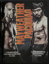 Load image into Gallery viewer, 2015 Floyd Mayweather vs Manny Pacquiao Fight Official Site Program MGM Vegas