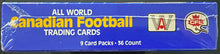 Load image into Gallery viewer, 1991 New Factory Sealed Box All World CFL Cards Vintage Football Rocket Ismail