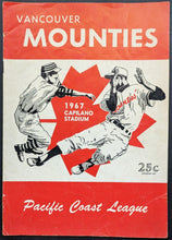 Load image into Gallery viewer, 1967 Vancouver Mounties Capilano Stadium Pacific Coast League Baseball Program