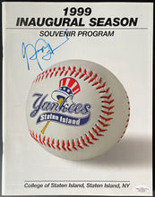 Load image into Gallery viewer, 1999 George Steinbrenner Signed Staten Island Yankees Program First Season JSA